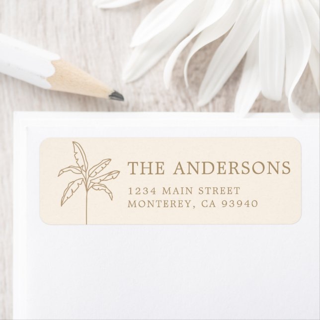 Elegant Modern Wedding Logo Palm Tree Label (Insitu)