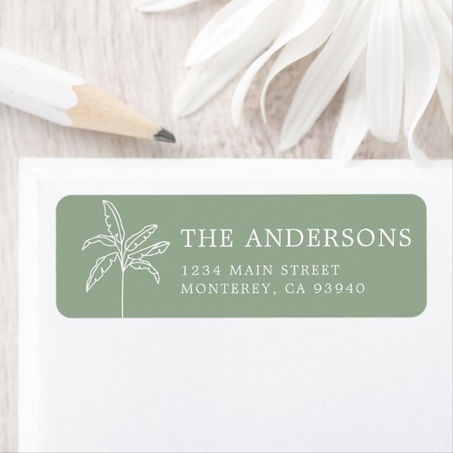 Elegant Modern Wedding Logo Palm Tree Label (Insitu)