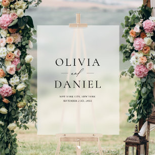 Elegant Modern Wedding Minimalist Welcome Sign