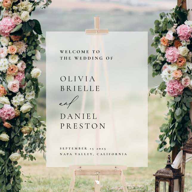 Elegant Modern Wedding Minimalist Welcome Sign (Creator Uploaded)