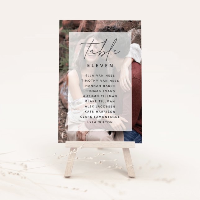 Elegant Modern Wedding Photo Seating Chart Table Number (Creator Uploaded)