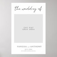 Elegant Modern Wedding Photo Selfie Frame