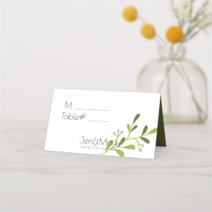 Elegant Modern Wedding. Place Holder. Table Number Card