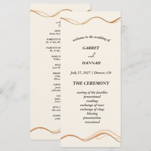 Elegant Modern Wedding Program