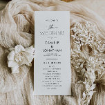 Elegant Modern Wedding Program Programme<br><div class="desc">The Elegant Modern Wedding Program Card is the perfect choice for couples who want to keep things simple yet stylish. This program card features a clean, modern design that is both elegant and sophisticated. The minimalist approach to the design ensures that all the important details are highlighted, while still maintaining...</div>
