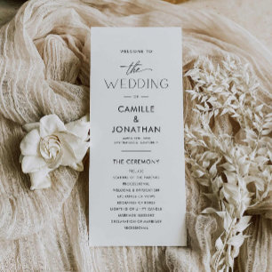 Elegant Modern Wedding Program Programme