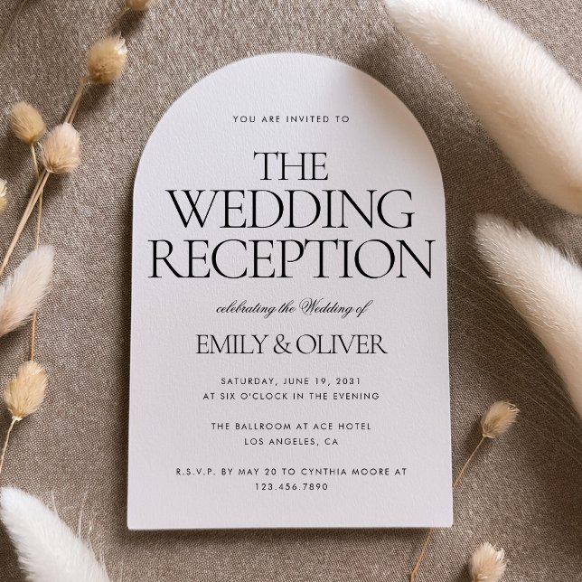 Elegant Modern Wedding Reception Party Invitation (Creator Uploaded)
