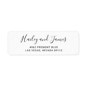 Elegant Modern Wedding Return Address