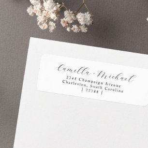 Elegant Modern Wedding Return Address Labels