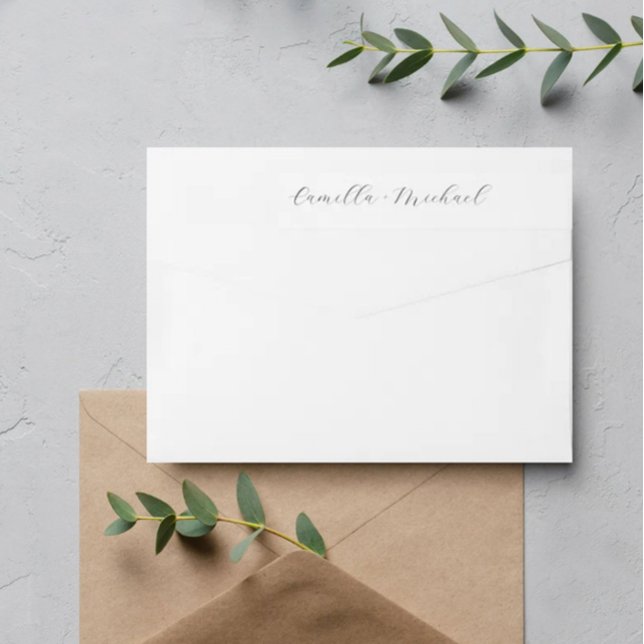 Elegant Modern Wedding Return Address Labels (Creator Uploaded)