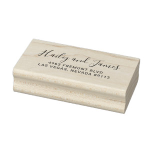 Elegant Modern Wedding Return Address Rubber Stamp