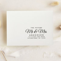 Elegant Modern Wedding RSVP Future Mrs and Mr