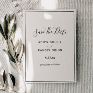 Elegant Modern Wedding Save The Date
