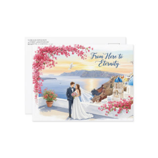 Elegant modern wedding Save The Date postcard