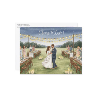 Elegant modern wedding Save The Date postcard