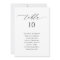 Elegant Modern Wedding Seating Chart Cards