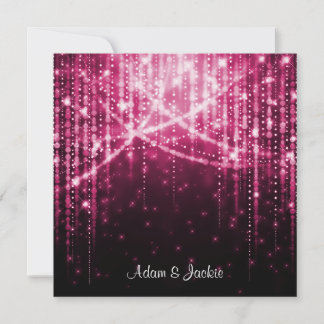 ELEGANT & MODERN WEDDING SPARKLE PINK INVITATION