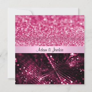 ELEGANT & MODERN WEDDING SPARKLE PINK INVITATION