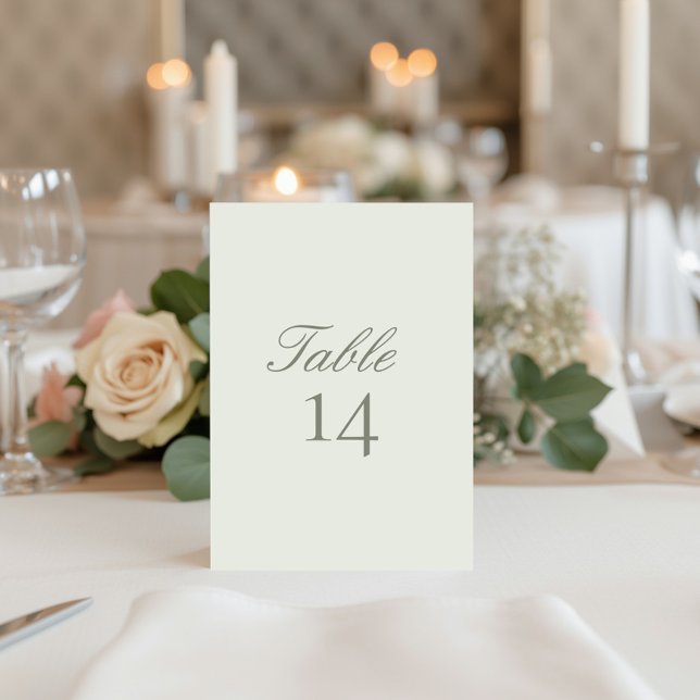 Elegant Modern Wedding Table Number Card (Creator Uploaded)