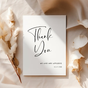 Elegant & Modern wedding Thank you card