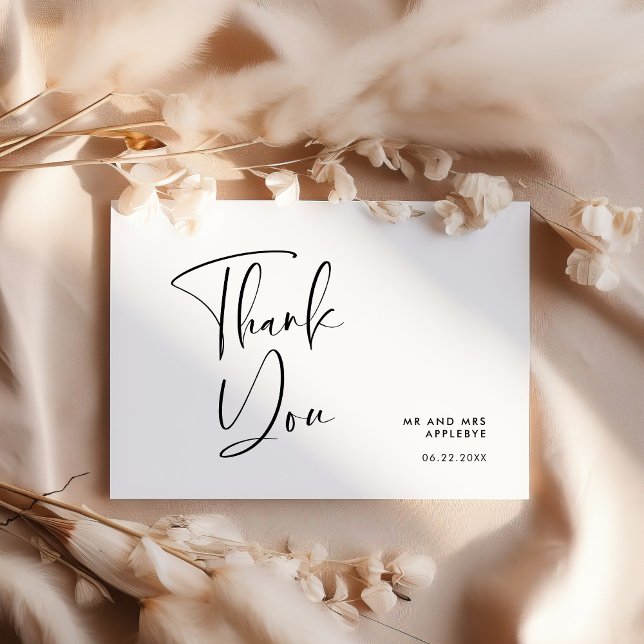 Elegant & modern wedding thank you card (Creator Uploaded)