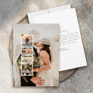Elegant Modern Wedding  Thank You Card