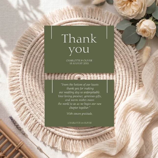 Elegant Modern Wedding Thank You Card Template Set (Creator Uploaded)