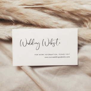 Elegant & modern wedding website card