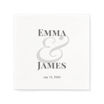 Elegant Modern Wedding with Names | Date Cocktail