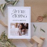 Elegant Modern We're Eloping Reception Invitation<br><div class="desc">Our bestselling elopement announcement celebration invitation gets an elegant update! Elegant Modern We're Eloping Reception Invitation - a clean, simple and beautiful black and white wedding announcement design that allows you to let your friends and relatives know that you're going to be getting married (eloping in fact!), but that you...</div>