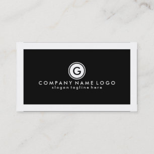 Elegant Modern White & Black SEO Specialist Business Card