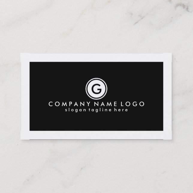 Elegant Modern White & Black SEO Specialist Business Card (Back)