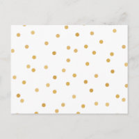 Elegant Modern White Gold Confetti Dots