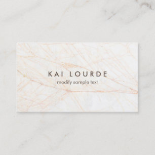 Elegant Modern White Marble Professional Business  Card