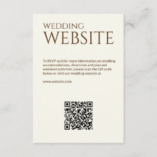 Elegant Modern Wildflower Off-White Wedding Enclosure Card