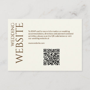 Elegant Modern Wildflower Off-White Wedding Enclosure Card