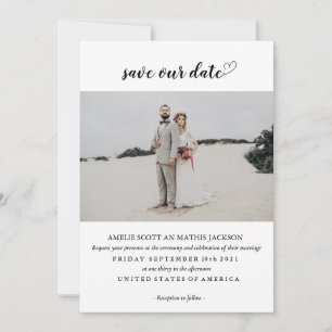 Elegant modern with photo wedding Invitations