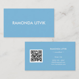 Elegant Modern with QR code Business Card