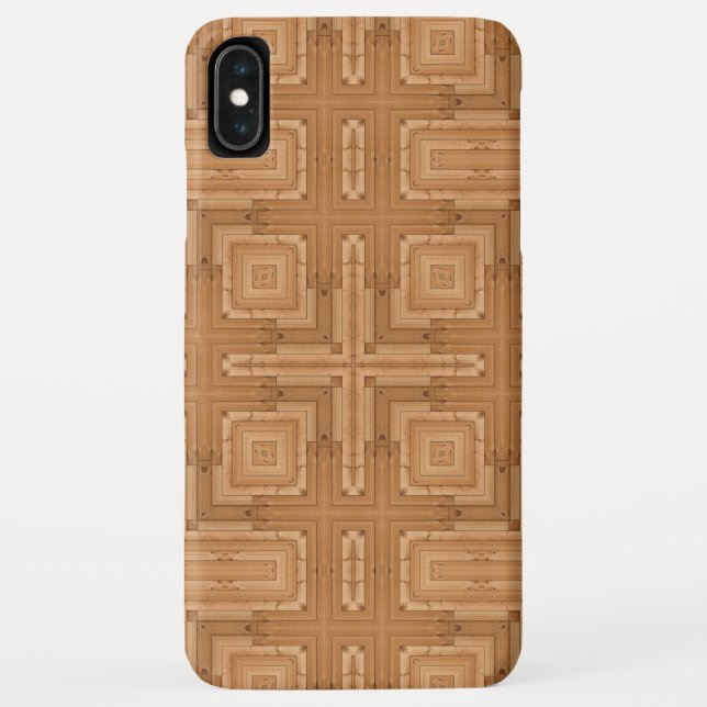 Elegant Modern Wood Geometric Design Case-Mate iPhone Case (Back)