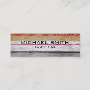 Elegant Modern Wood Painted Look #10 Mini Business Card