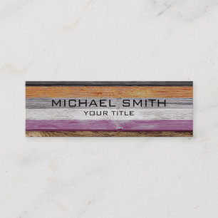 Elegant Modern Wood Painted Look #2 Mini Business Card