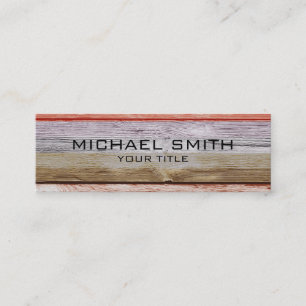 Elegant Modern Wood Painted Look #3 Mini Business Card