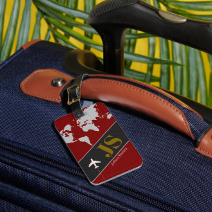 Elegant Modern World Air Travel Luggage Tag