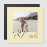 Elegant Modern Yellow Save the Date Photo