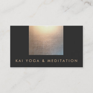 Elegant Modern Yoga and Meditation Teacher Business Card