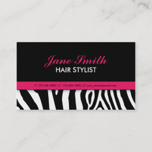 Elegant Modern Zebra Print Professional Stylish Business Card