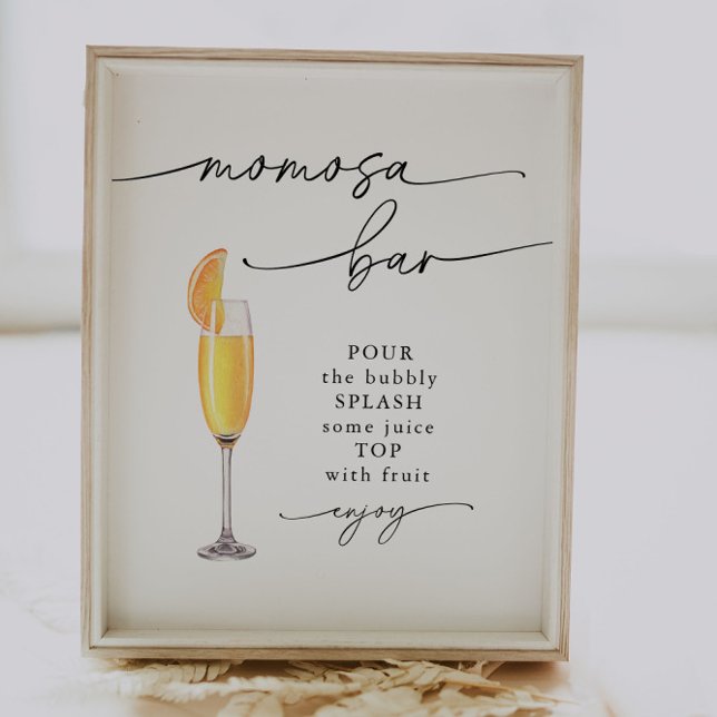 Elegant Momosa Bar Baby Shower Sign (Creator Uploaded)
