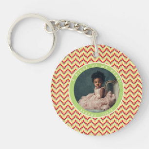 Elegant Moms Day Gifts Stripe Pattern Key Ring