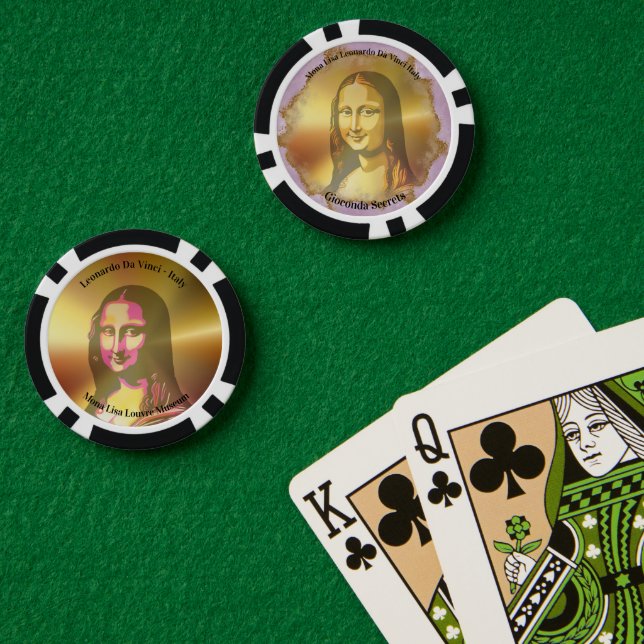 Elegant Mona Lisa Gioconda Leonardo Da Vinci Poker Chips (Poker Table (Double))