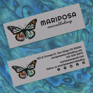 Elegant Monarch Butterfly Aesthetician Beauty Salo Mini Business Card